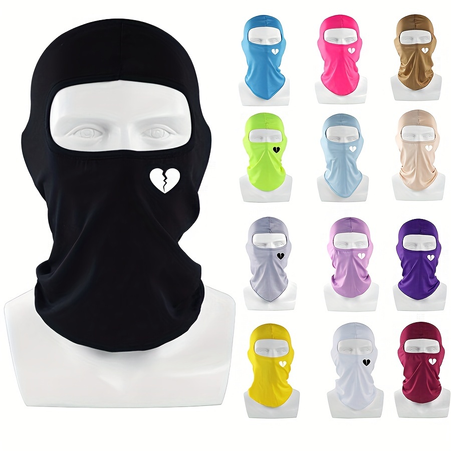 Summer Sunscreen Mask Heart Print Outdoor Riding Sun Protection Mask Men  Sports Headgear, Check Out Today's Deals Now