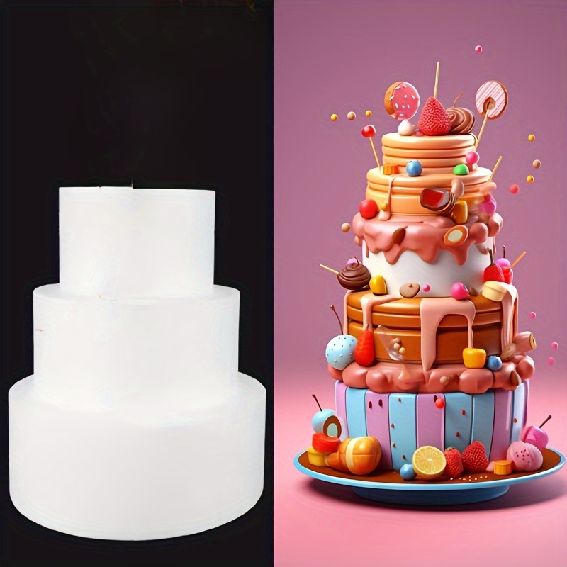 Décoration de gâteau en acrylique miroir rond, disque en forme de cœur  rouge et argent, outil de cuisson pour fête d'anniversaire et de mariage,  décoration de dessert bricolage - AliExpress