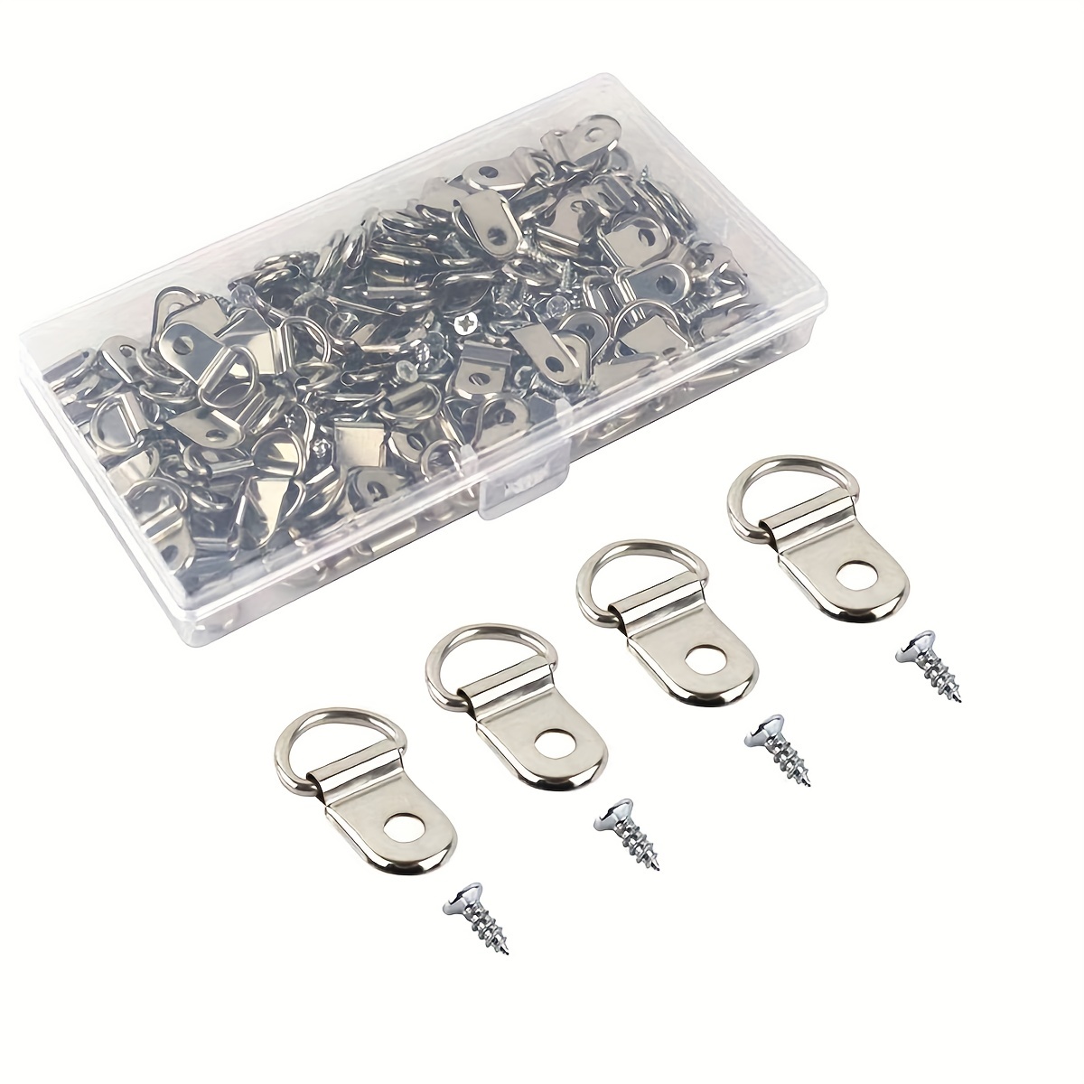 Kit de soporte para cuadros, Clips para marco de acero inoxidable, ganchos  para colgar cuadros, gancho para espejo colgante, surtido de perchas para  cuadros de pared, 184 Uds. JM