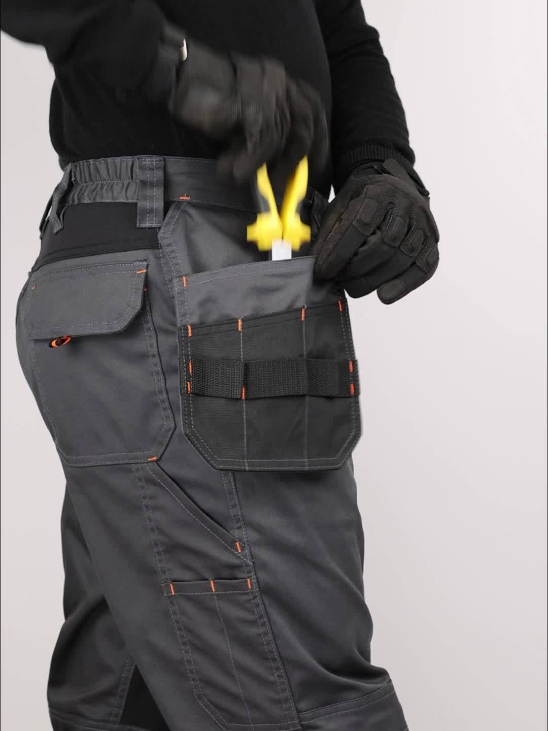 Pantalon Cargo Homme IGOLUMON - 9 Poches - Tissu Résistant - Ceinture Élastique - Pour Travail, Randonnée