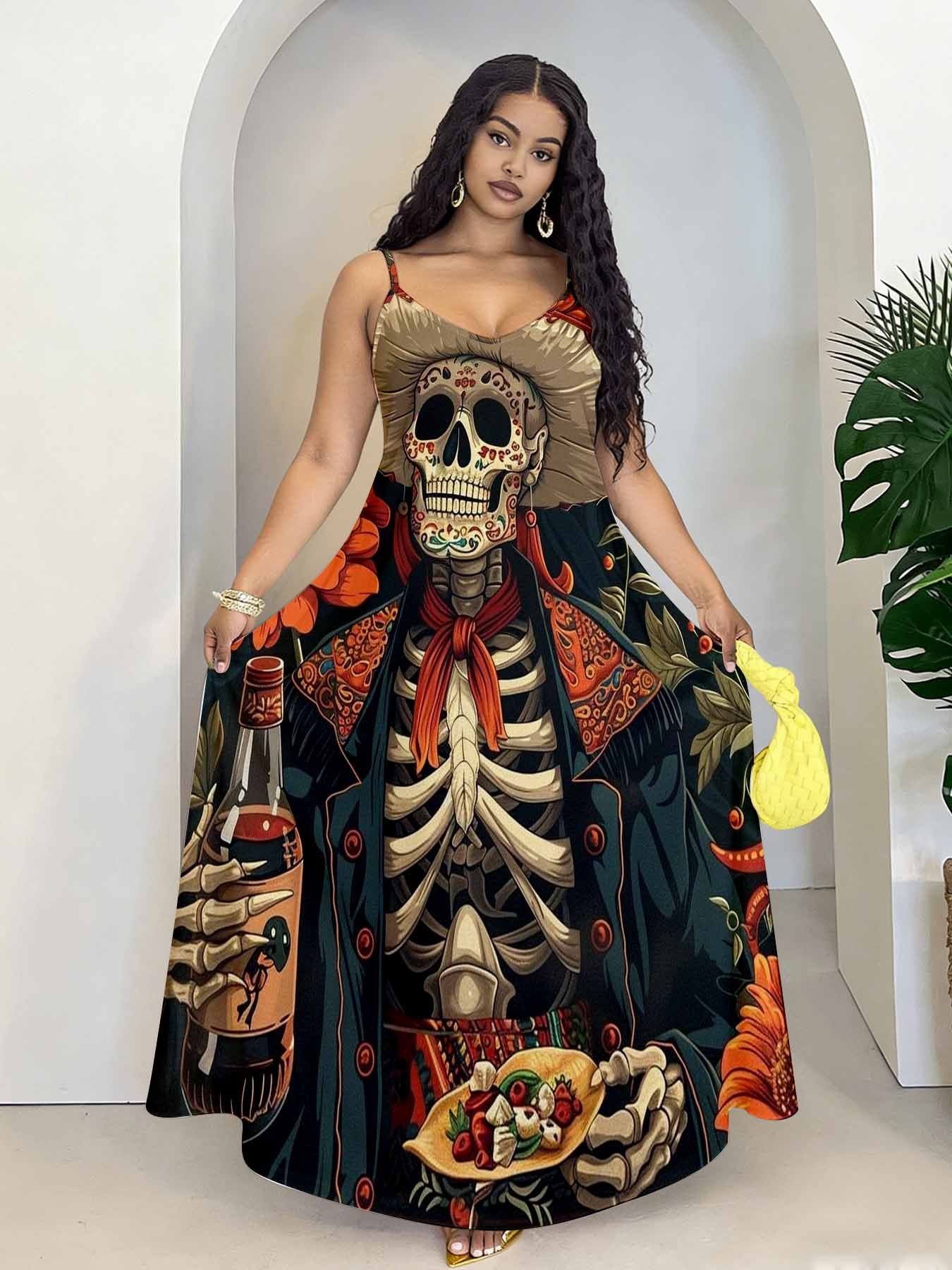 skeleton costume dress sold on Temu United States