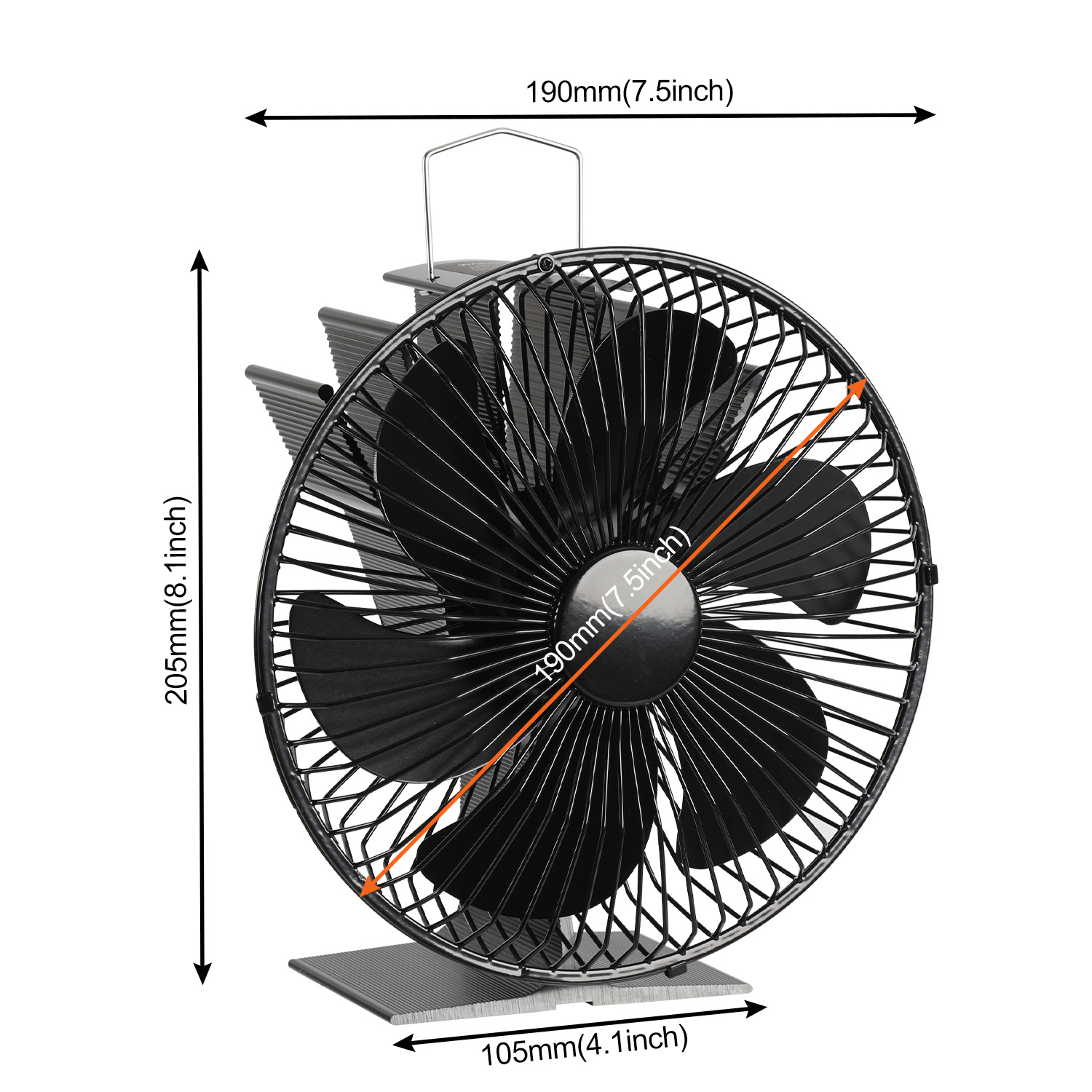Image of Fireplace Fans, Heat-driven Blowers, Fireplace Fans [with Protective Guard]
