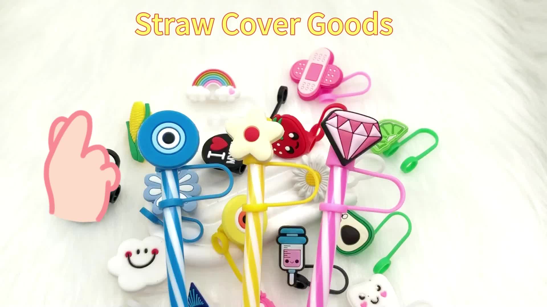 Christmas Straw Cover, Pvc Protective Cover, Dust Plug Party Straw,  Decoration Clip Straw , For Home School Christmas Party Picnic, Christmas  Accessories, Drinkware Accessories - Temu