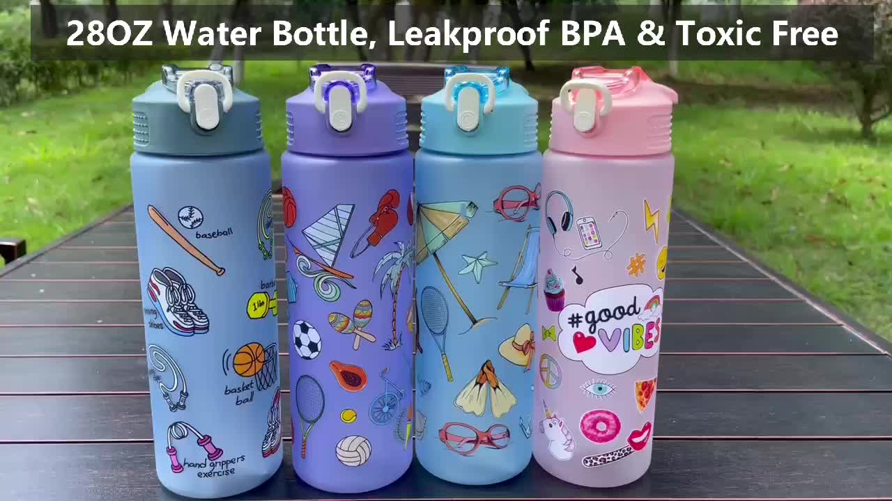 Uniware 10 oz/300mL Tritan Plastic Sport Bottle, BPA Free, Small, Cute