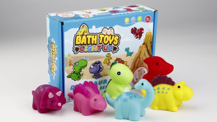 Prextex Juguetes de baño de dinosaurio para bebé, juego de 6 piezas para  bebés y niños pequeños, juguetes de chorro de agua, regalos de fiesta de
