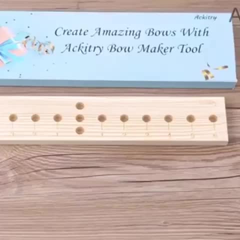 Ackitry Extended Bow Maker for Ribbon for Wreaths, Wooden Ribbon Bow Maker  for Christmas Bows, Hair Bows, Corsages, Various Crafts