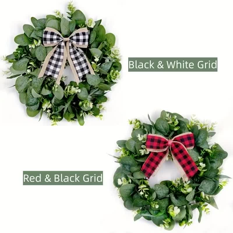 Artificial Eucalyptus Wreath Summer Wreath Faux Green Leaves - Temu