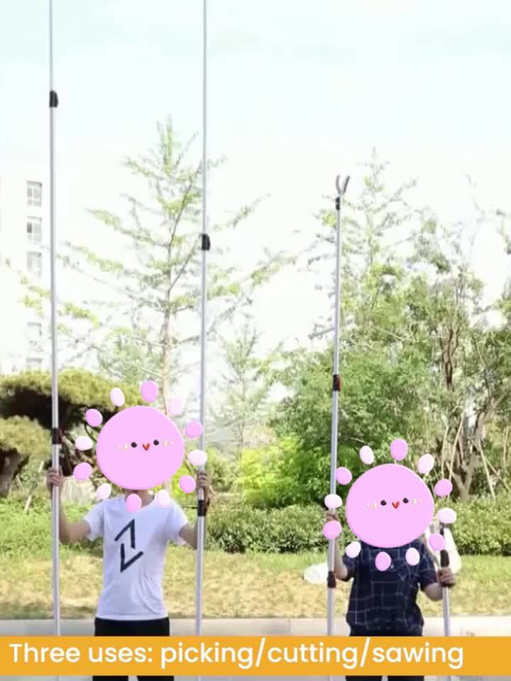 AIRAJ 1,8-3 Meter Telescopische Snoeischaar - Roestvrij Staal | Schokabsorberend Handvat