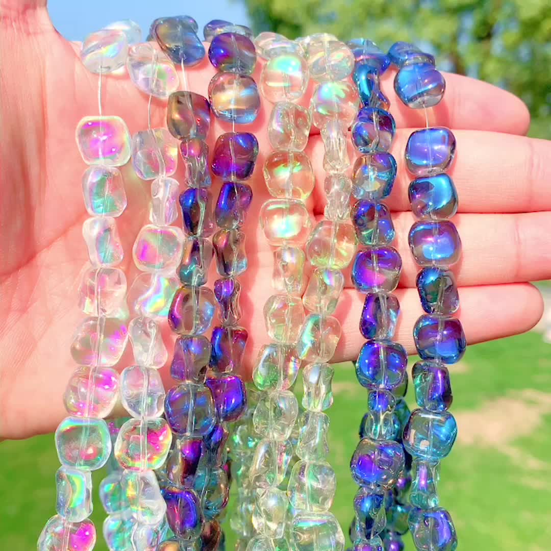 10/20pcs Crystal Glass Beads Bulk Loose Spacer Bead For Jewelry