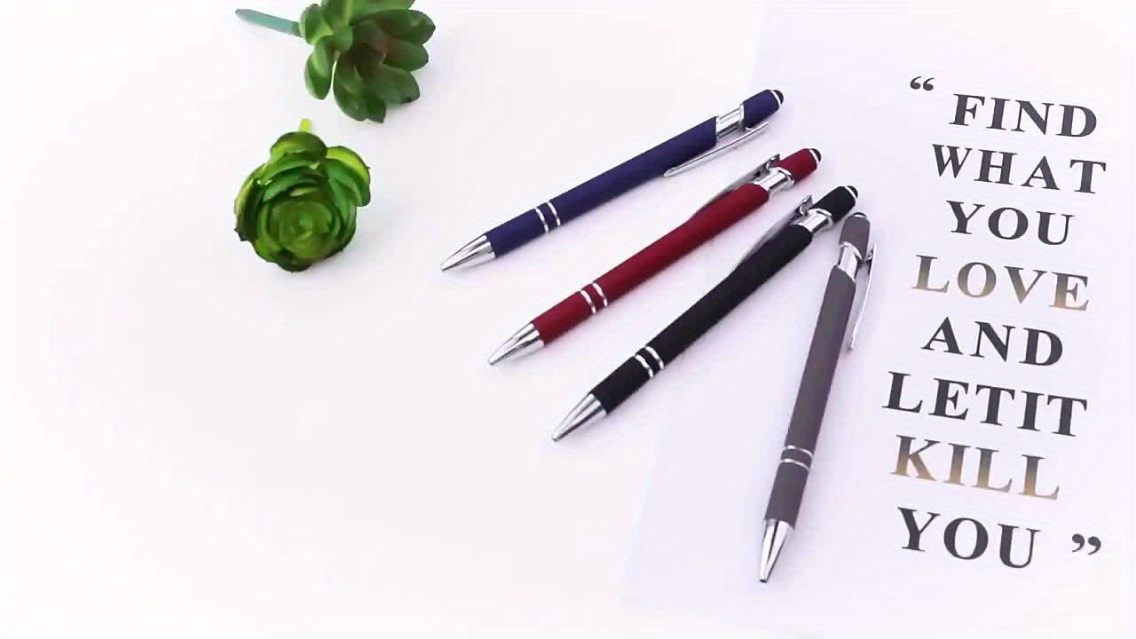 Custom Logo Metal Ballpoint Pens Set with Black Ink
