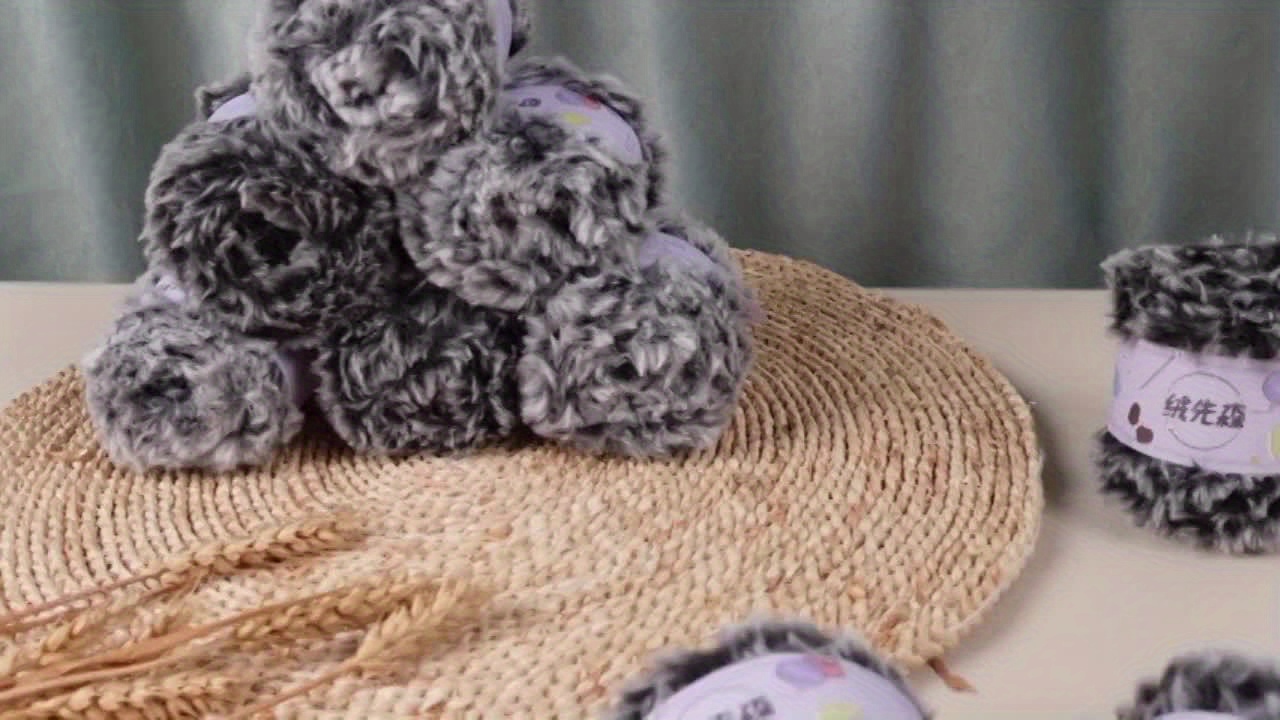  Flurry Rice White Fur Yarn Crochet Sweater Scarf Toy Yarn DIY  Mink Yarn Craft Knit Faux Fur Yarn 400g