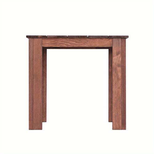 brown all weather wooden outdoor coffee table side table lightweight sturdy with smooth curved edges compact with lower shelf like shelf easy assembly for patio porch garden balcony durable wood furniture for indoor outdoor use versatile as lamp table or side table wooden table with for backyard or front porch small patio table side table for living room balcony table patio side table balcony furniture