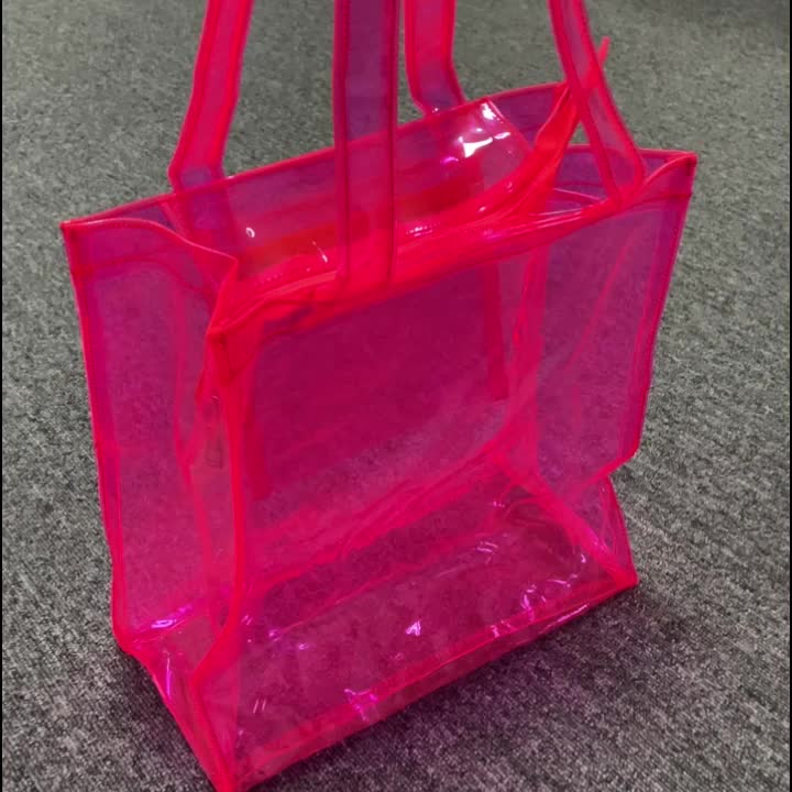 Pink Clear Tote Bag