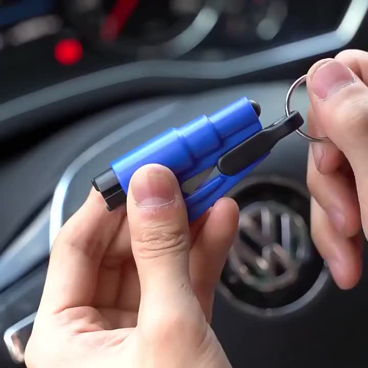 Portable Glass Breaker Key Ring Cutter Car Emergency Escape Tool