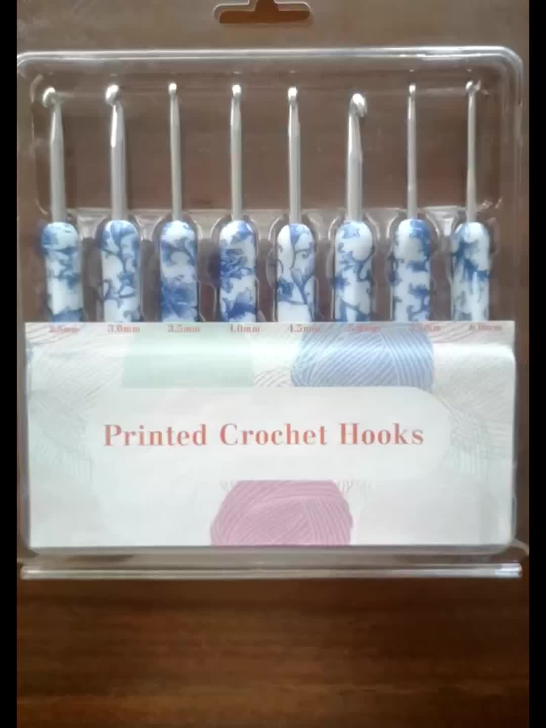 Crochet Hooks Set 8 Size Blue And White Porcelain - Temu