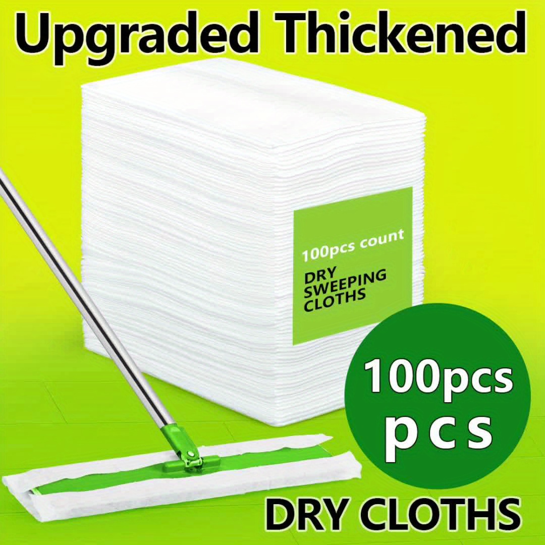 100 Disposable Dust Removal Cloths for Household Use, Electrostatic Mop for Cleaning Floor Tiles And Surfaces