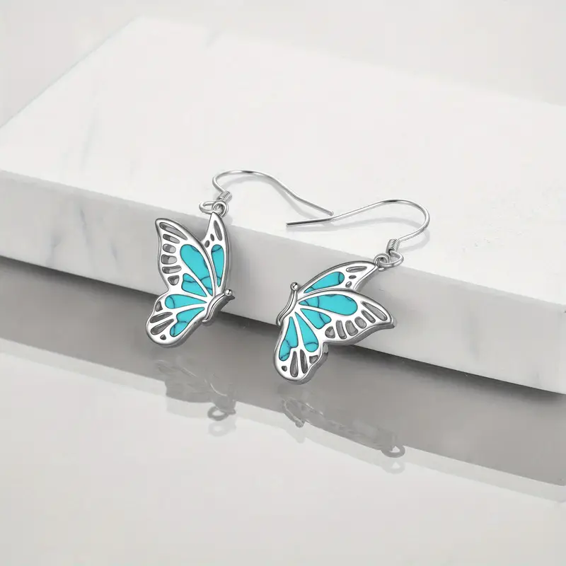 yfn   earring for women sterling silver abalone   drop earring jewelry birthday gift for mom hypoallergenic turquoise Product details 3