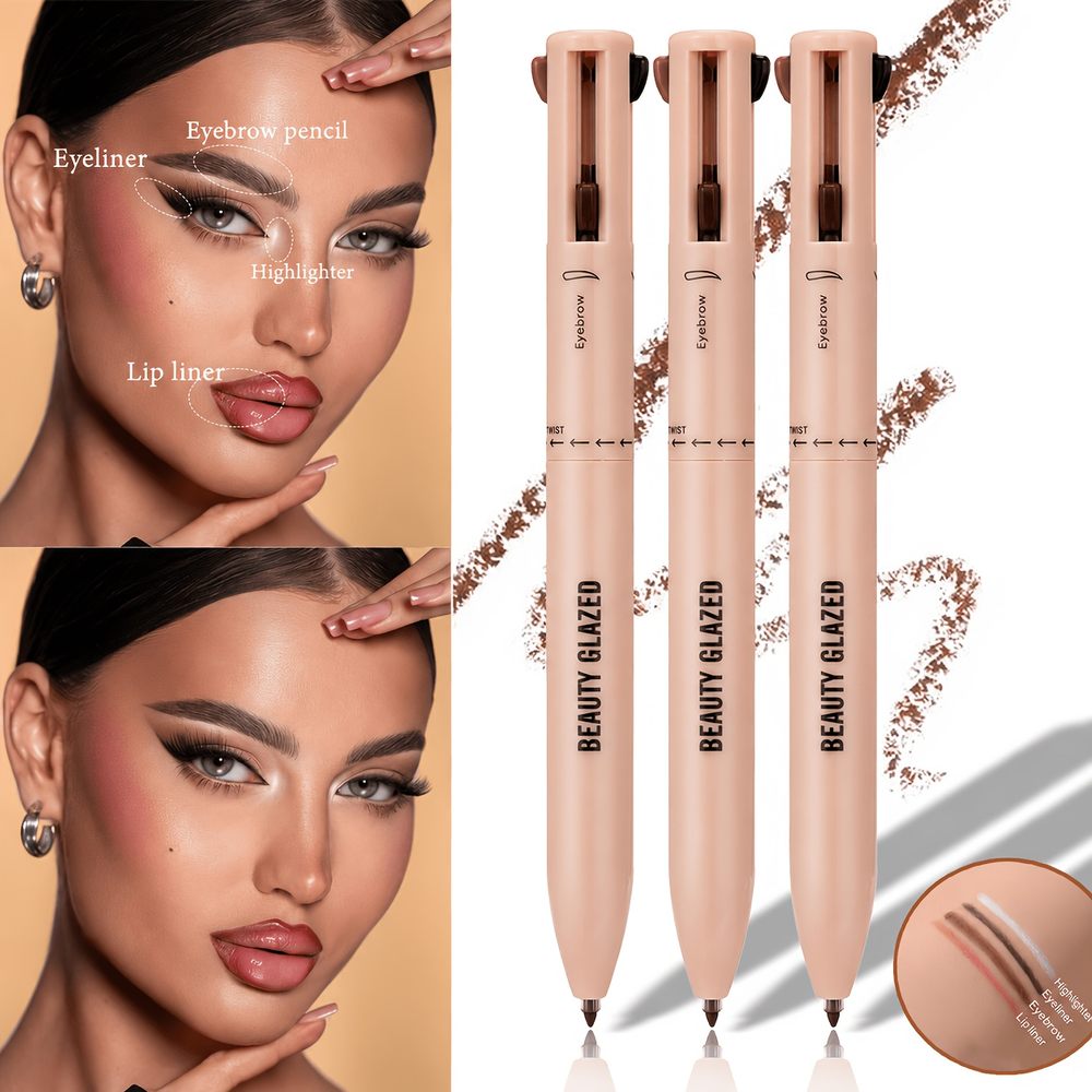 4-in-1 Multi-Functional Makeup Pen, Waterproof & Long-Lasting