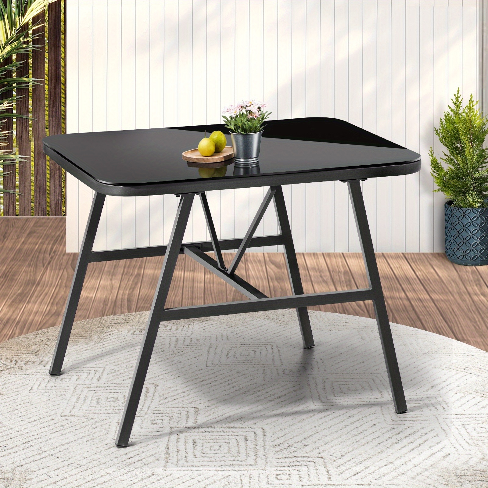 TEMU Outdoor Dining Side Table Furniture Lounge Patio Garden Indoor Desk