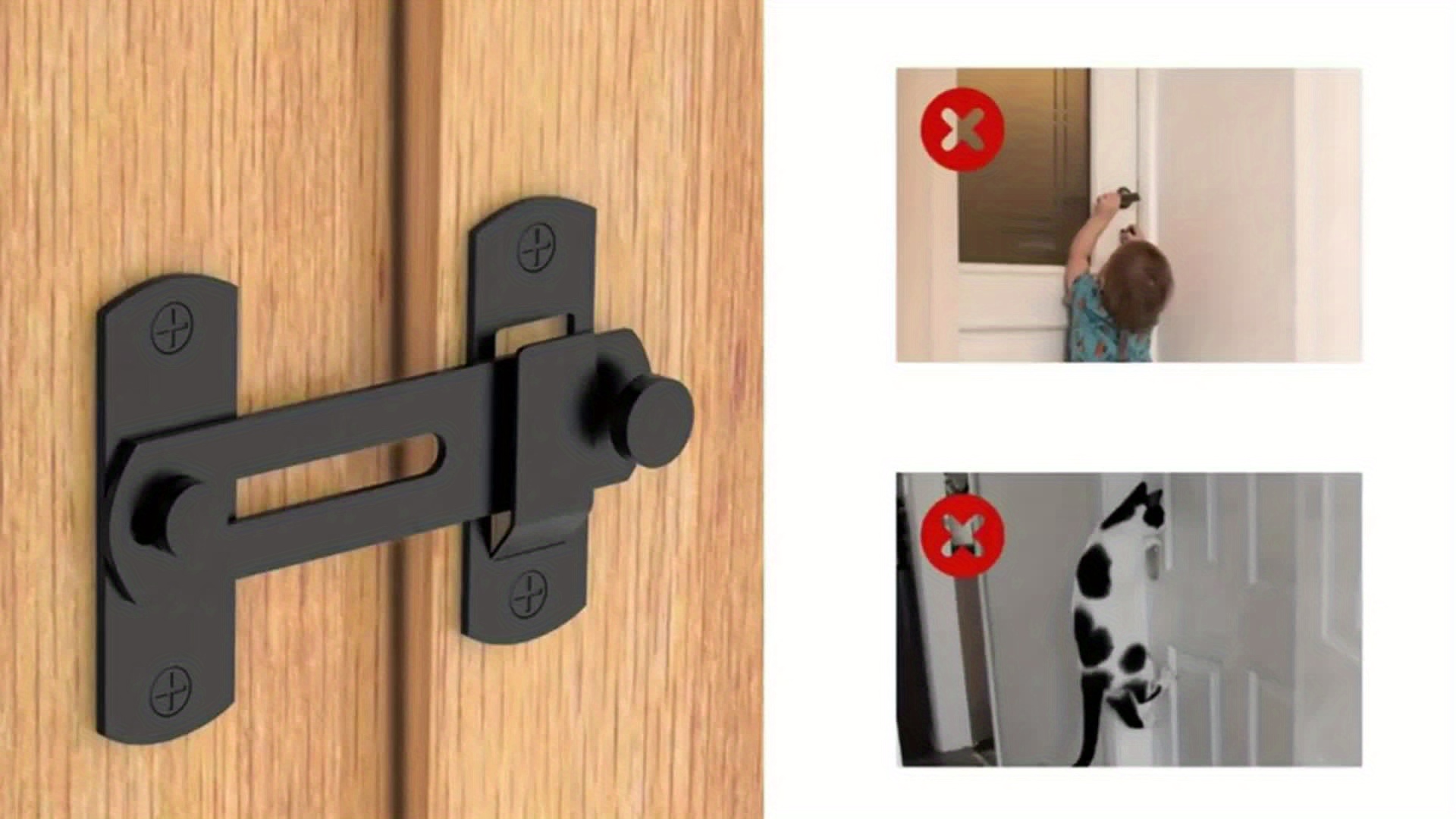 180 Degree Flip Iding Barn Door Lock For Privacy - Safe Barn Door Locks And  Latches For Barn Door, Pet Door, Bathroom, Outdoor, Garage, Window, Id