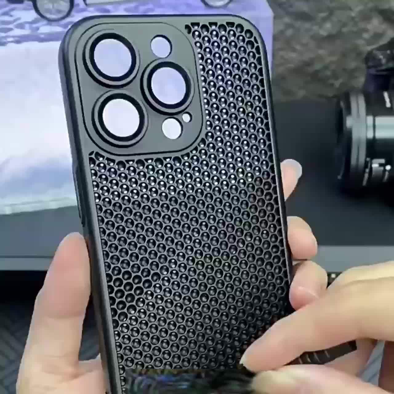 For Iphone 11 12 13 14 Pro Max Case Cooling Hollow Mesh Heat - Temu