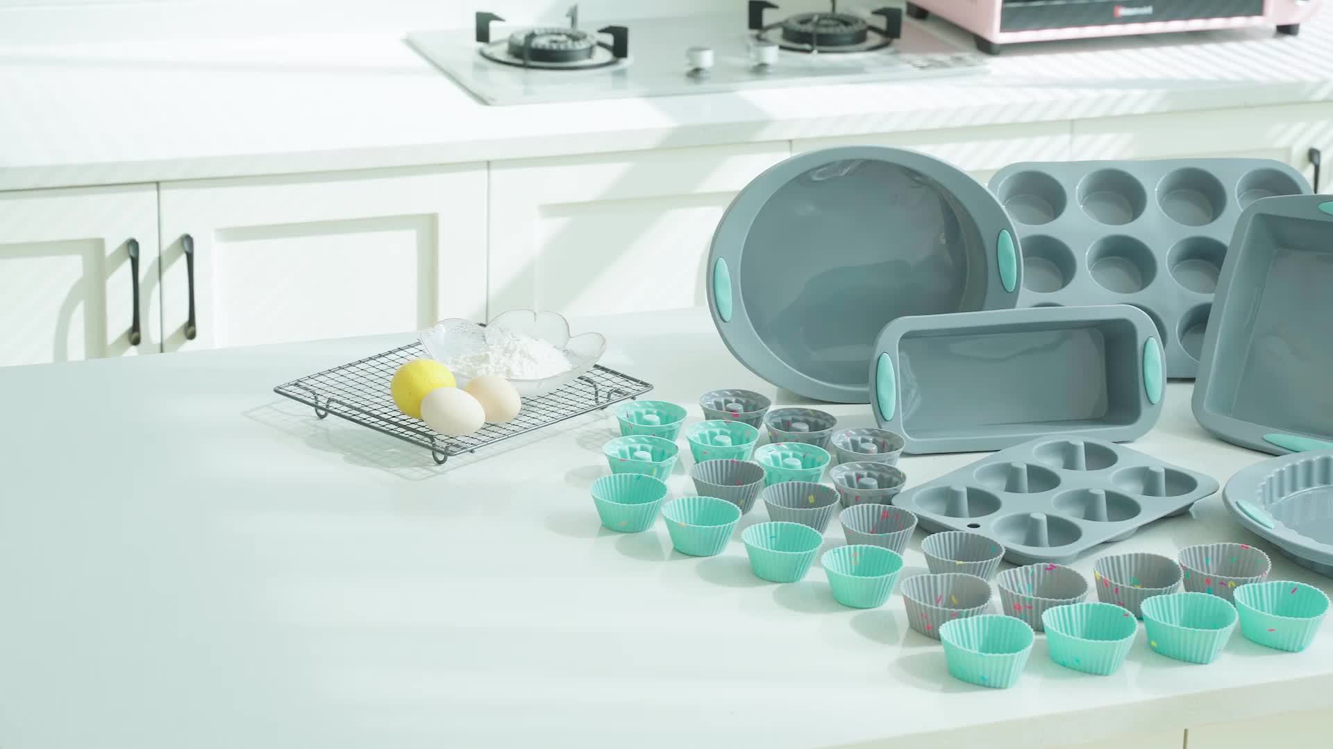 GreenLife Bakeware Ceramic Baking Set, 12pc, Turquoise