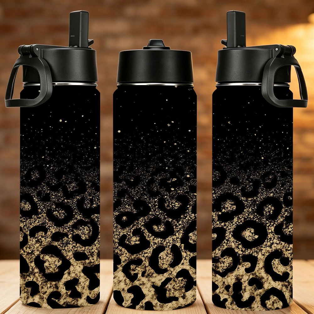 22oz Stainless Steel Insulated Thermal Cup, Travel Mug, Black And Print, Dual Drink (hot/cold), Perfect For Valentine's Day Gift, Birthday Gift Sports Essential