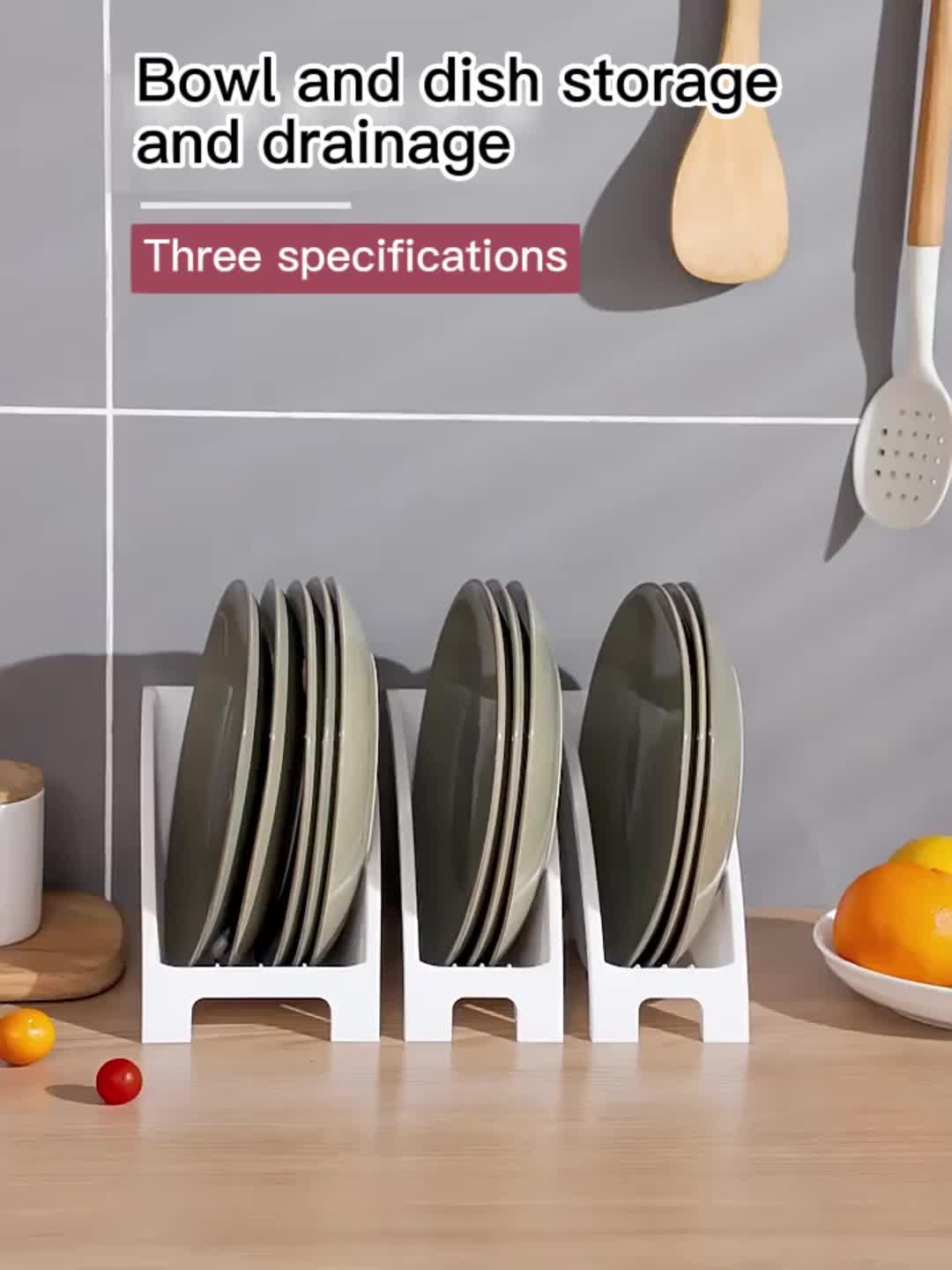 Foldable Kitchen Dish Rack - Organize Tableware Dishes Bowls Cutlery