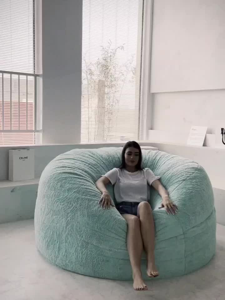 Sofa Bean Bag Useful Dust-Proof Extra Large Bean Bag Chair Cover Green