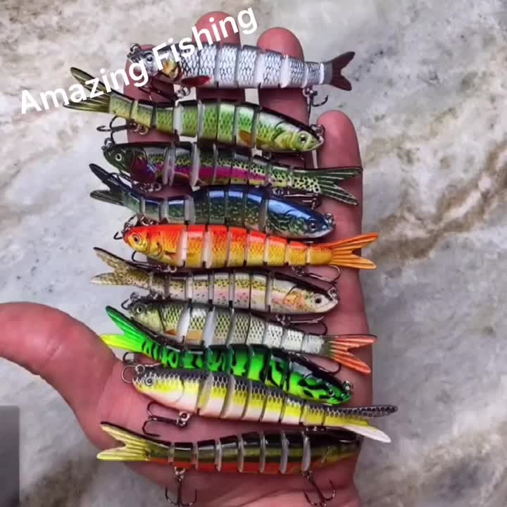 Multi Jointed T-Tail 10cm/16.5g Slow Sinking Bionic Fishing Lures Crankbait  Hard Fish Baits Set Wobblers Pesca Pike Bass Tackle - AliExpress
