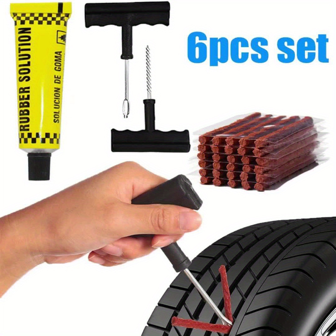 RIPARA GOMME AUTO riparazione pneumatici tubeless kit foratura compressore  per EUR 64,90 - PicClick IT