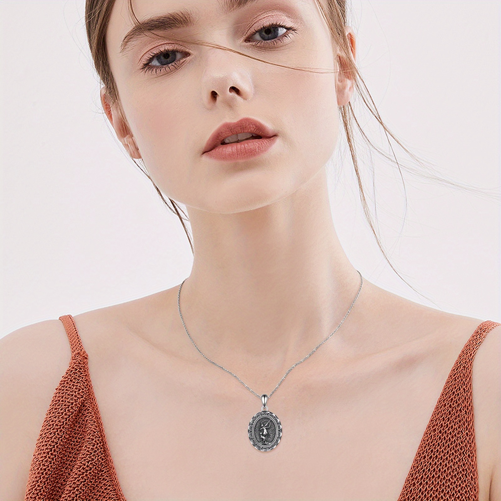 Women's 925 Sterling Silver Greek Goddess Artemis Necklace