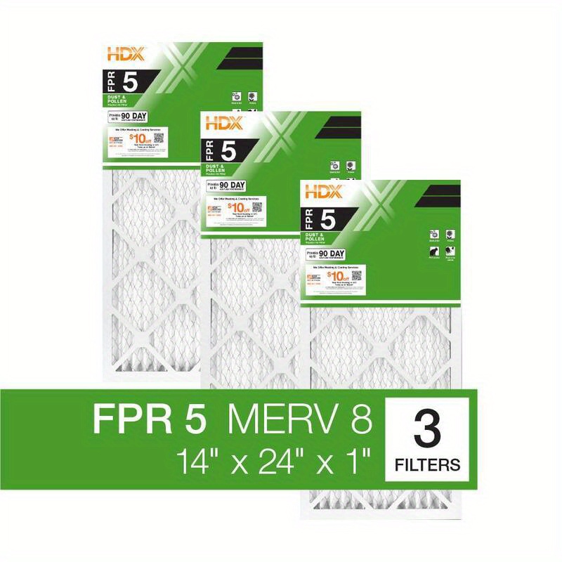 

Da06 14 In. X 24 In. X 1 In. Standard Pleated Furnace Air Filter Fpr 5, 8 (3-pack)