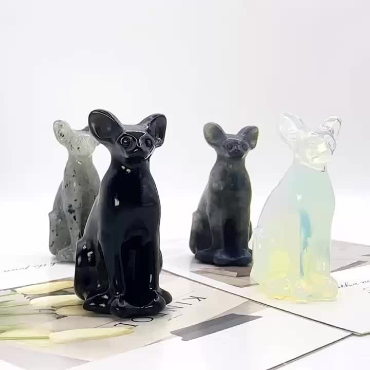 Crystal Sleeping Cat Figurines Home Decor - Temu