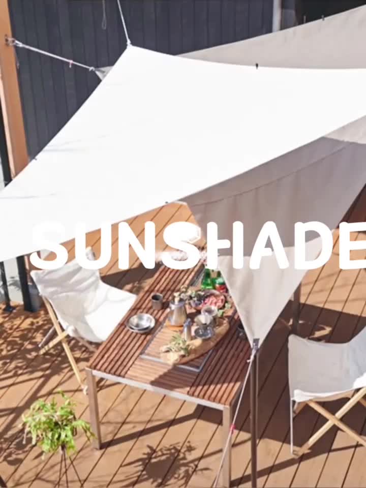 Toldo Vela de Sombra Impermeable Triangular 4x4x5,65m Protección Rayos UV  para Exterior Terraza Patio Jardín-Arena