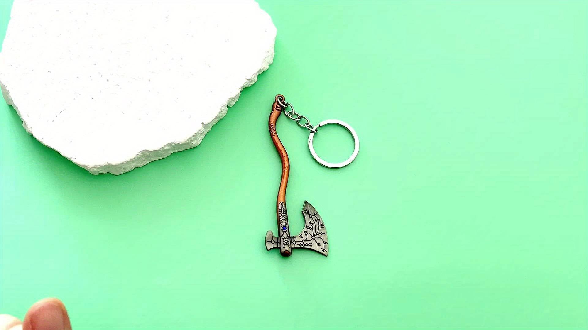 Mini Axe Weapon Keychain Ring, Daily Wear Accessory