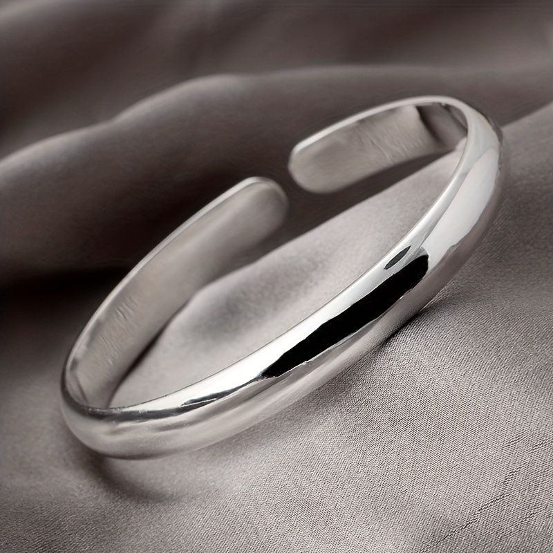 Sterling Silver Bangle Bracelets - Temu Canada