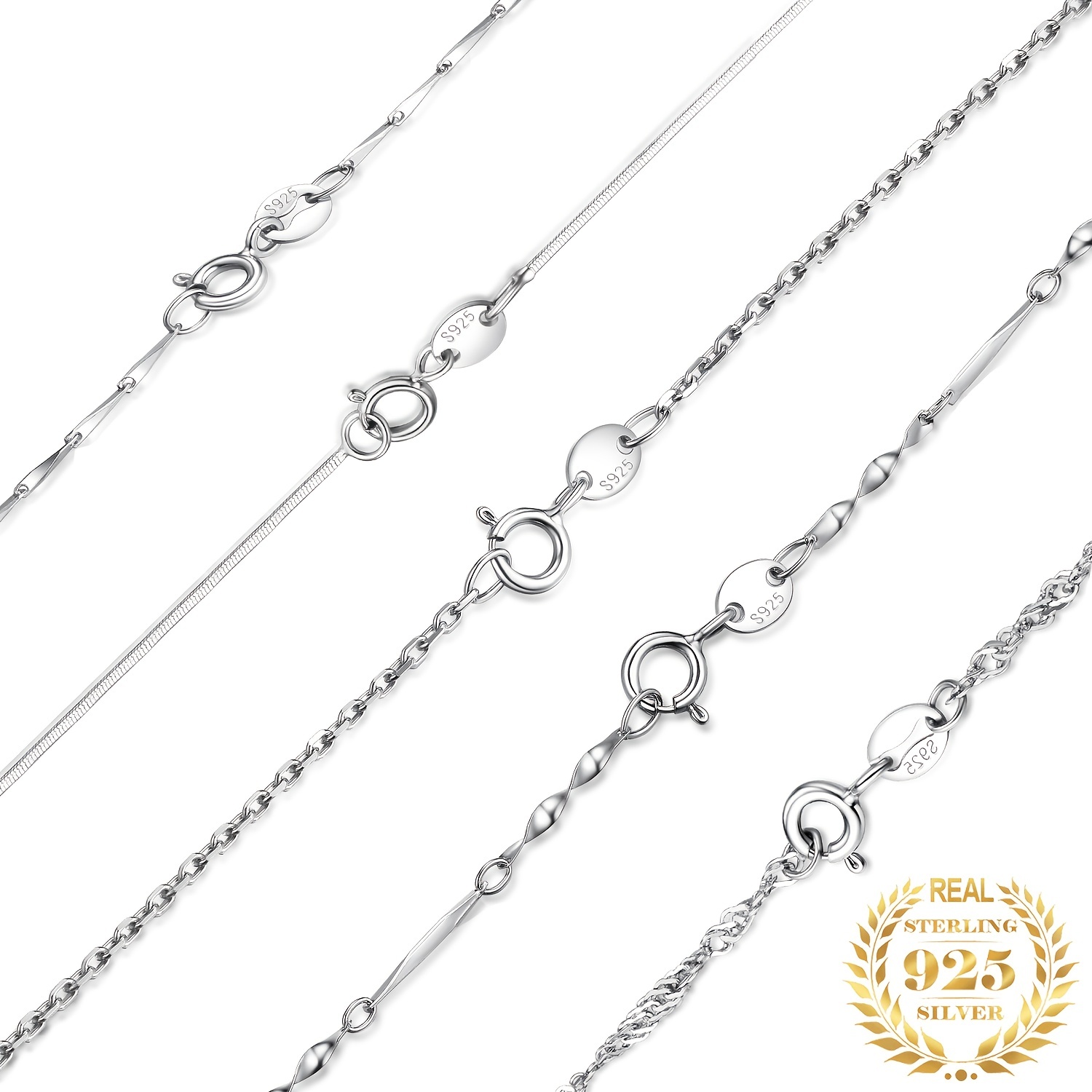 Minimalist 925 Sterling Silver Thicken Chain Bracelets For Women