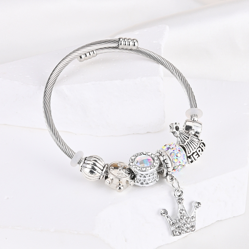 1pc Fashion Cartoon Hello Kitty Charms Bangle For Girl, Jewelry Accessories  Gifts