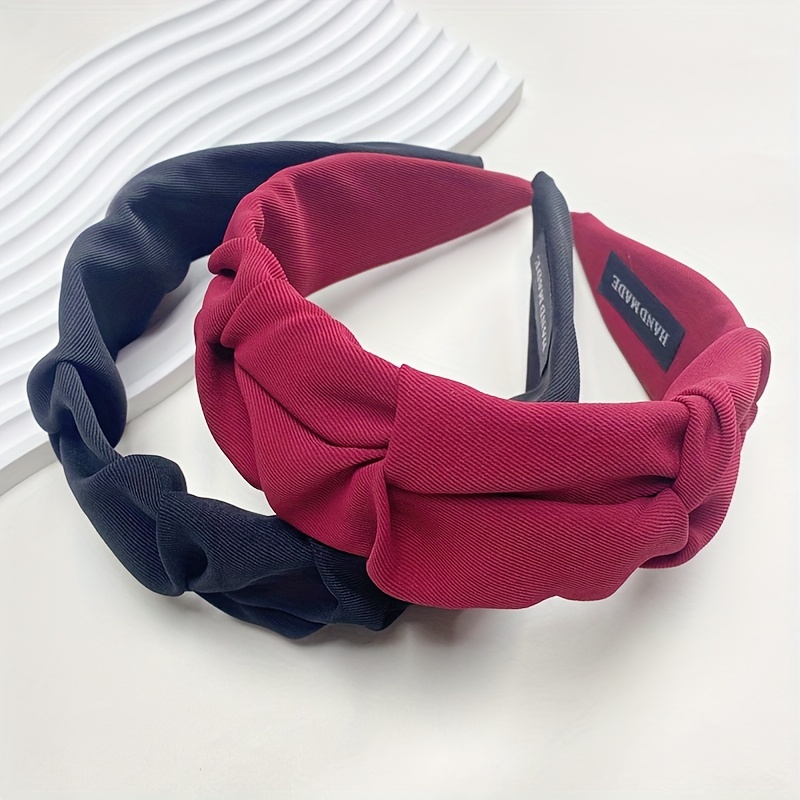 1pc Women's Wide-brimmed Pleated Headband For Daily Life, Simple And  High-end Design