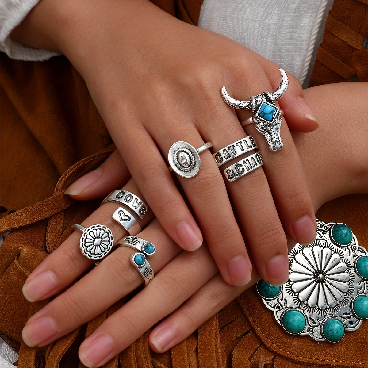 Silver clearance western rings