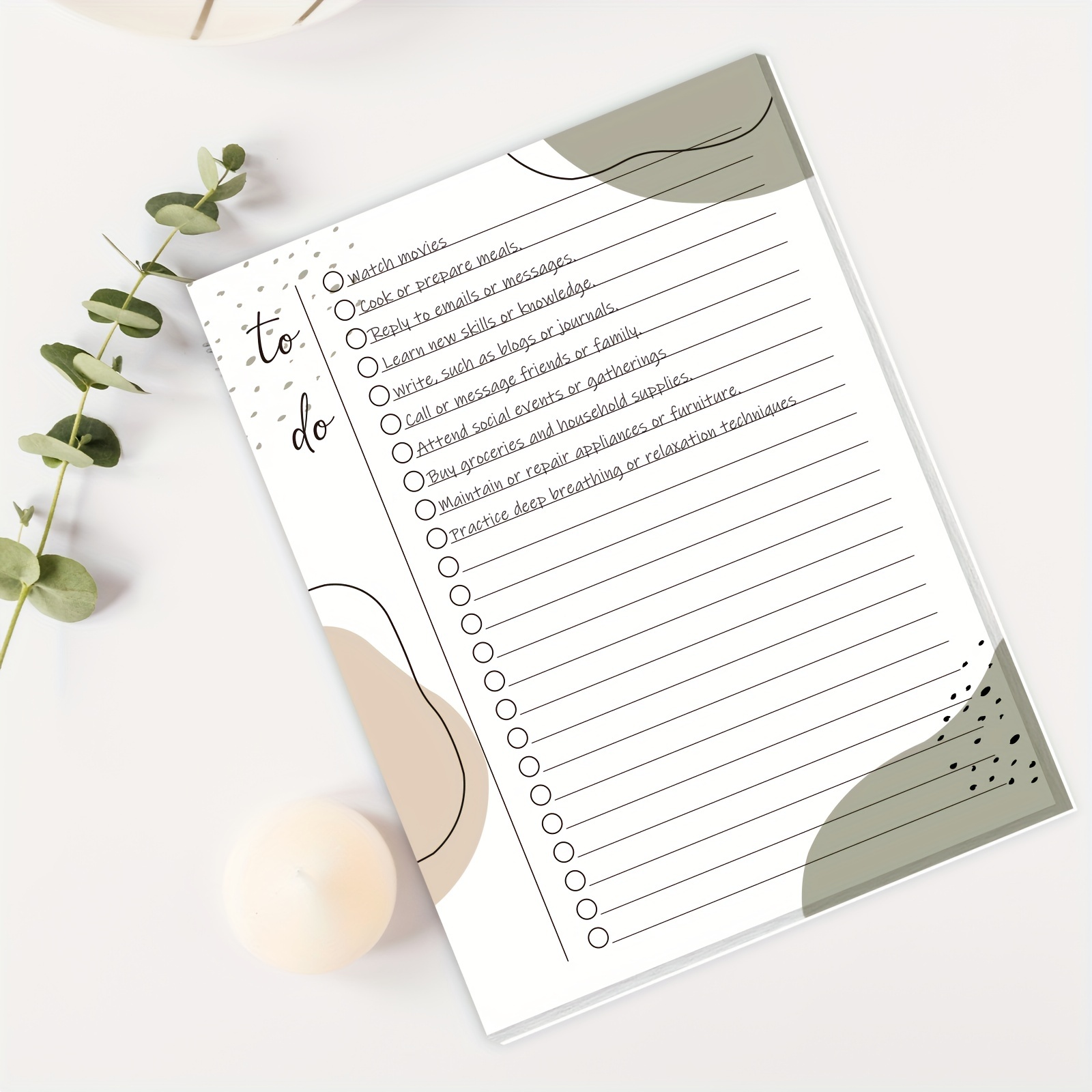  Daily to Do Notepads - Task Checklist planner, Time Management  planner, To Do lists, Organizer with Today's Goals, Notes, 52 Undated  Agenda Tear-off Sheets, 6.5 x 9.8 inches (Pink) : Office Products