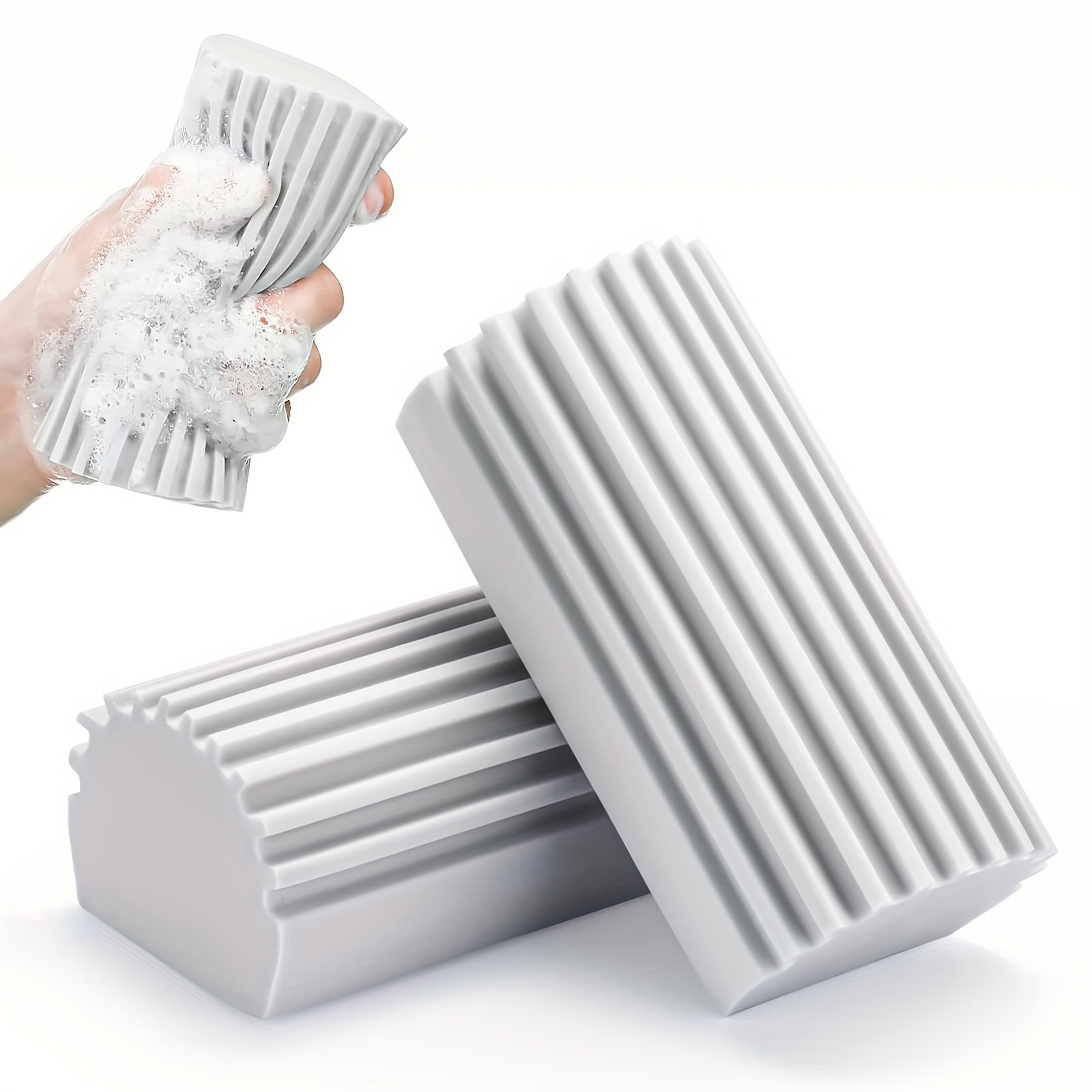 Éponge de nettoyage humide - Réutilisable - Pour nettoyer les plinthes, les  grilles d'aération, le ventilateur de plafond, l'éponge de nettoyage