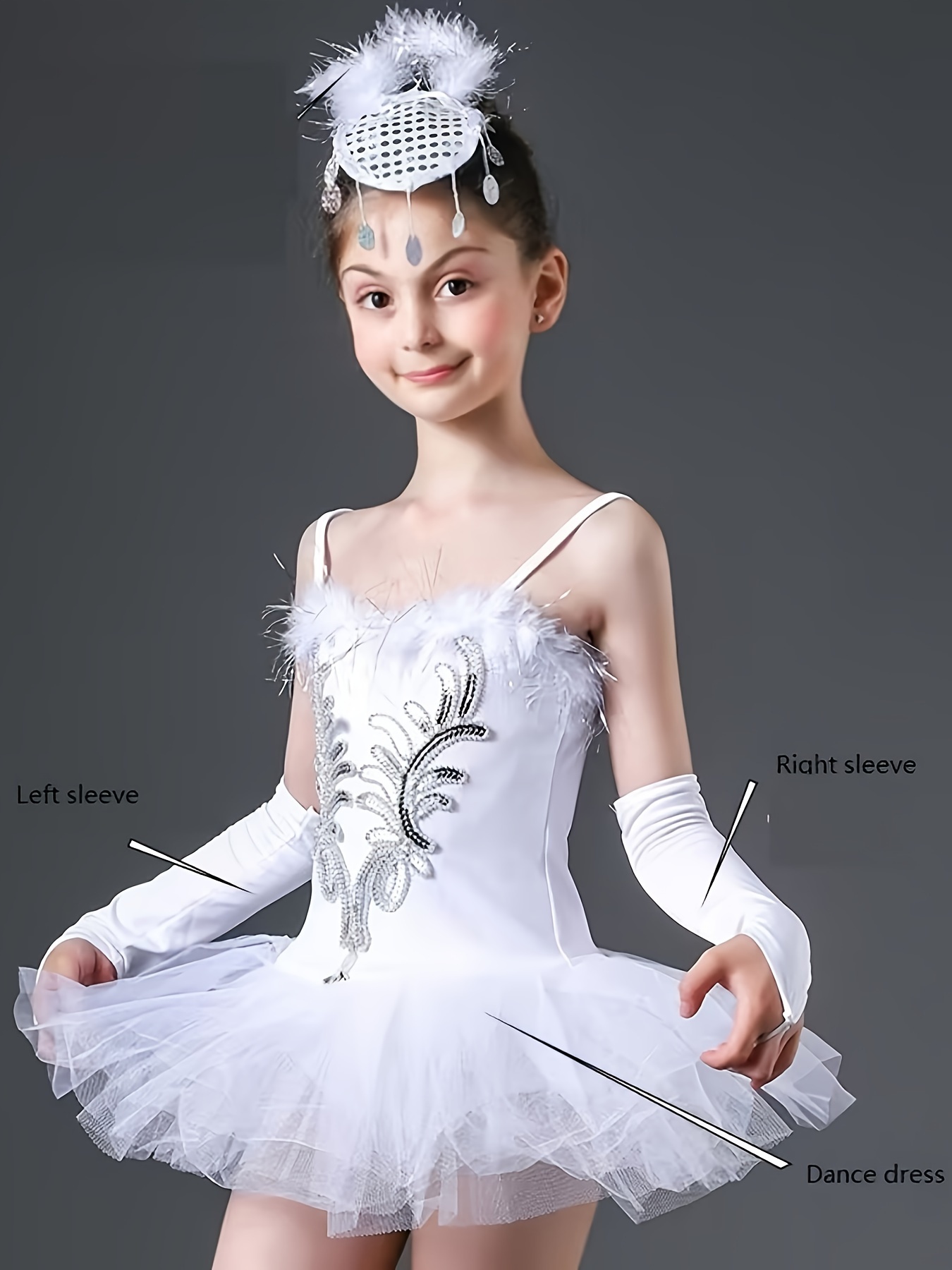 Vestido Baile Niñas Pequeñas Vestido Ballet Mangas Casquillo - Temu