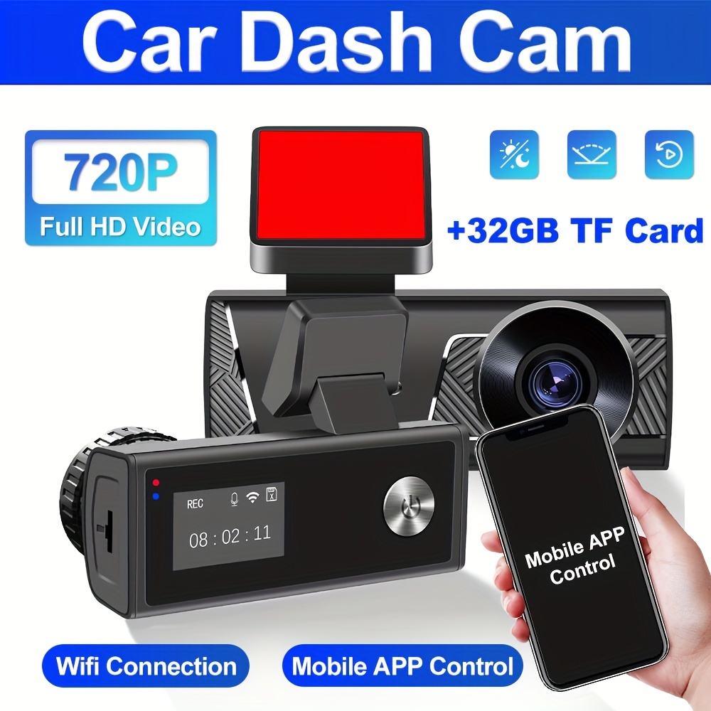 Car Dash Cam 1080p Speed Coordinates Wifi Car Dash Camera - Temu