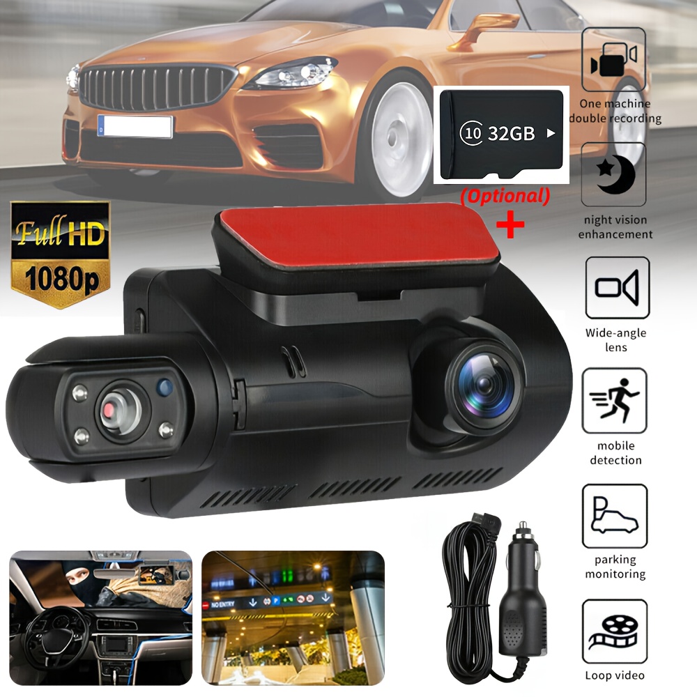  Dual Dash Cam Front and Inside 1080P Dual Dash Camera for Cars  CHORTAU Front Inside Dashcams for Cars with Infrared Night Vision,Parking  Monitor for Truck and Taxi Driver : Electronics