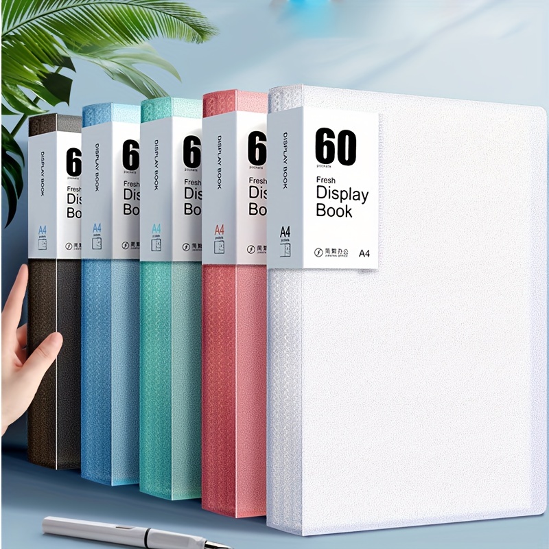 A4 Binder With Plastic Sleeves 30-pocket Presentation Book, Portfolio  Folder With Clear Sheet Protectors, Displays 60-page Documents,  Certificates, Important Papers - Temu Philippines