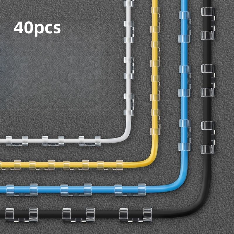  Simple Cord - Organizador de cables de escritorio, ranura  abierta de 32 pulgadas para sujetar cables, cables o cables en escritorios,  organización de cables de oficina (paquete de 2) (5582703058) negro :  Electrónica