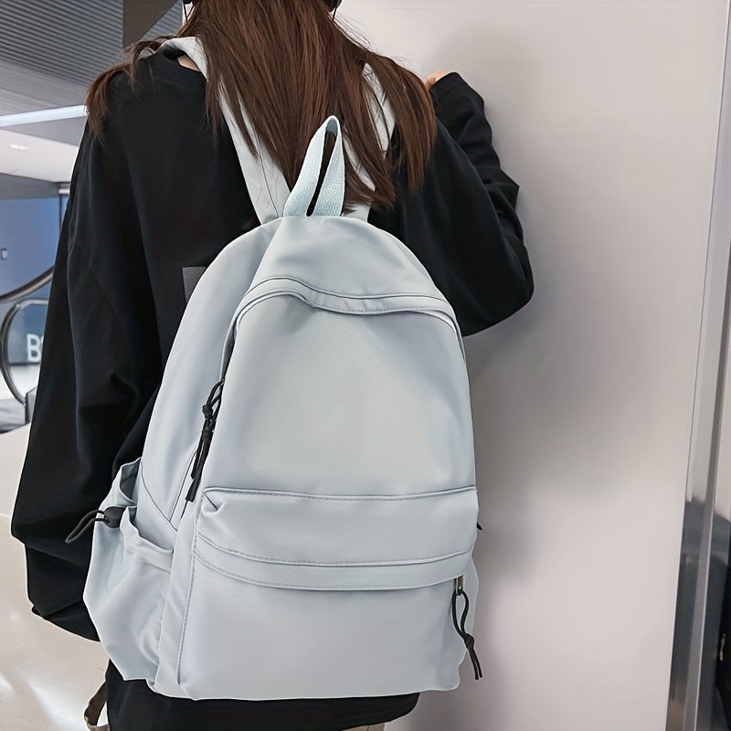 SYCNB Aesthetic School Backpack Waterproof Black Bookbag College High School Bags for Boys Girls Lightweight Travel Casual Daypack Laptop Backpacks