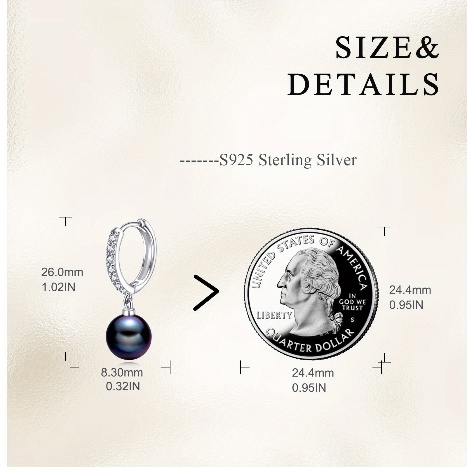   925 sterling   synthetic pearl hoop earrings with sparkling  s dangle drop jewelry for women elegant gift for christmas and daily wear christmas earrings elegant dangle earrings   accents pearl earrings Product details 5